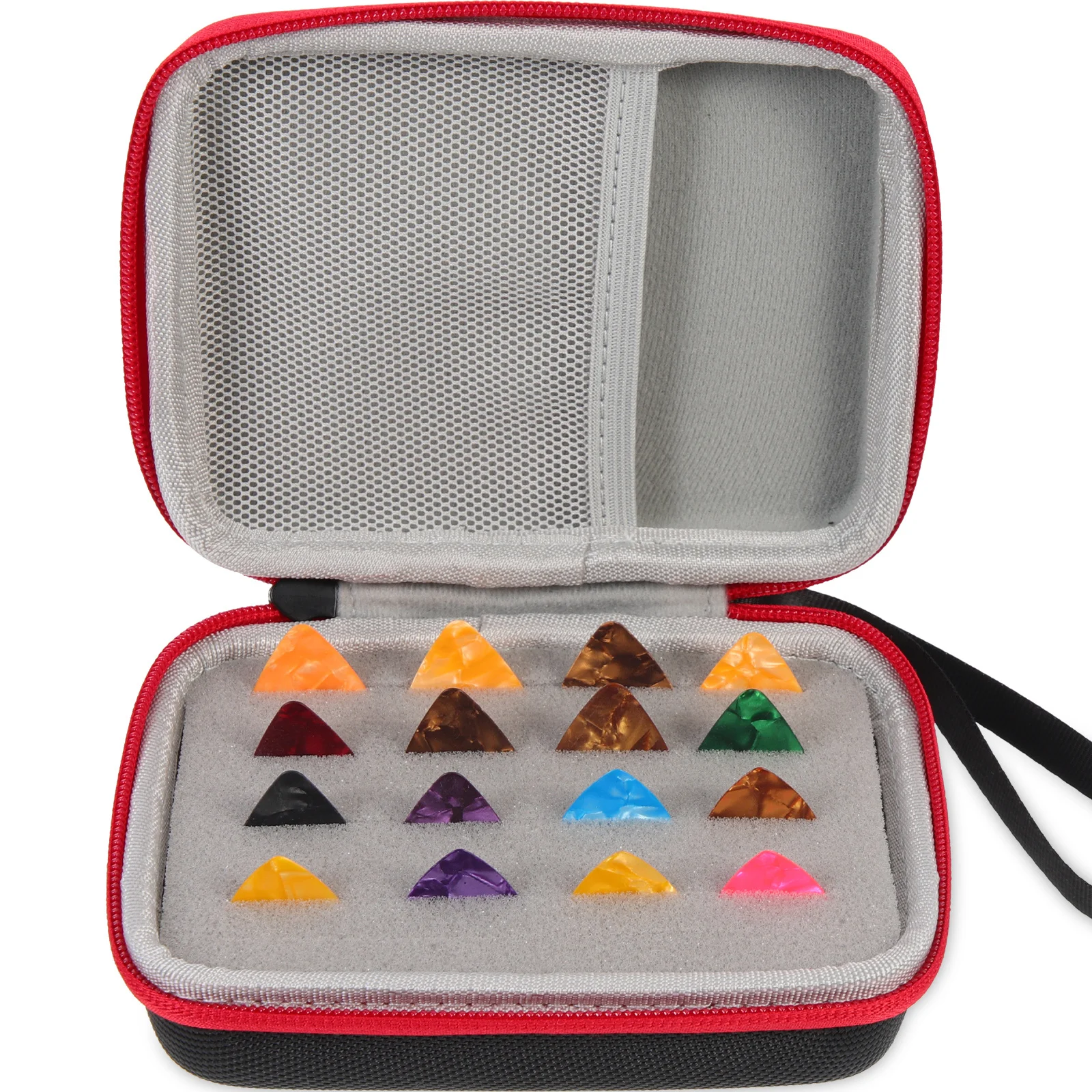 1 مجموعة 1 مجموعة يختار حامل تخزين دائم للكهرباء الغيتار الشعبي Plectrums المحمولة اختيار الحاويات السلس سستة العملي #5