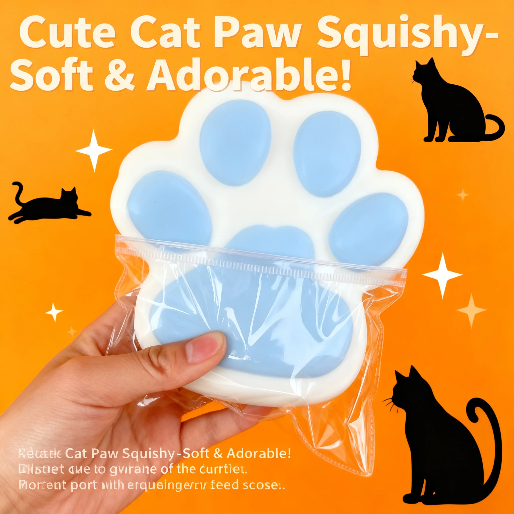 Grand jouet anti-stress en silicone en forme de patte de chat, amusant, à l'aspect réaliste, doux au toucher, vente en gros