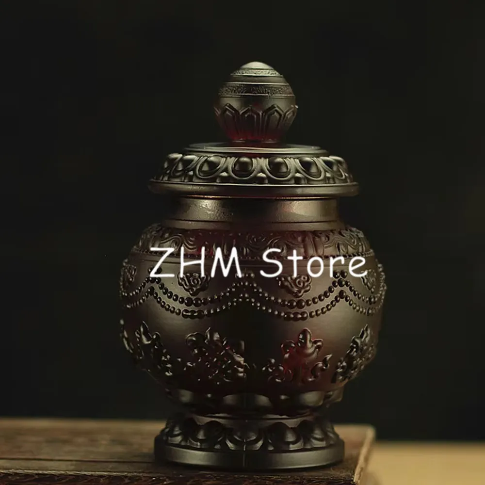 Discover the Charm and Symbolism of the 13cm Tibetan Tranic Resin Eight Auspicious Symbol Ruyi Bottle 13cm Tibetan Tranic Supplies Resin Eight Auspicious Symbol Ruyi Lucky Decorate Treasured Bottle