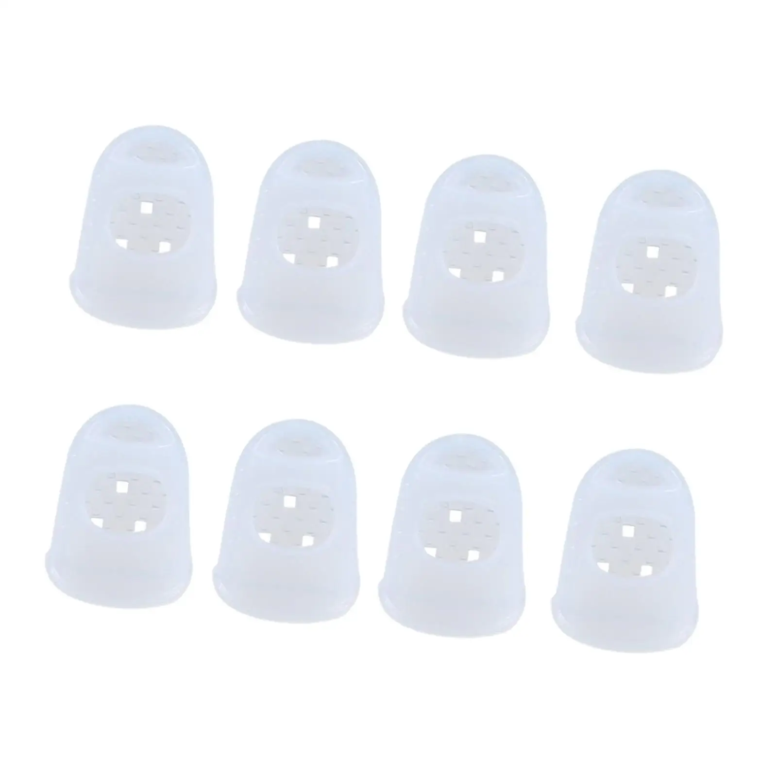Silicone Fingertip Protectors Breathable Anti Slip Covers Guitar Finger Guards String Instruments for Beginner Practice