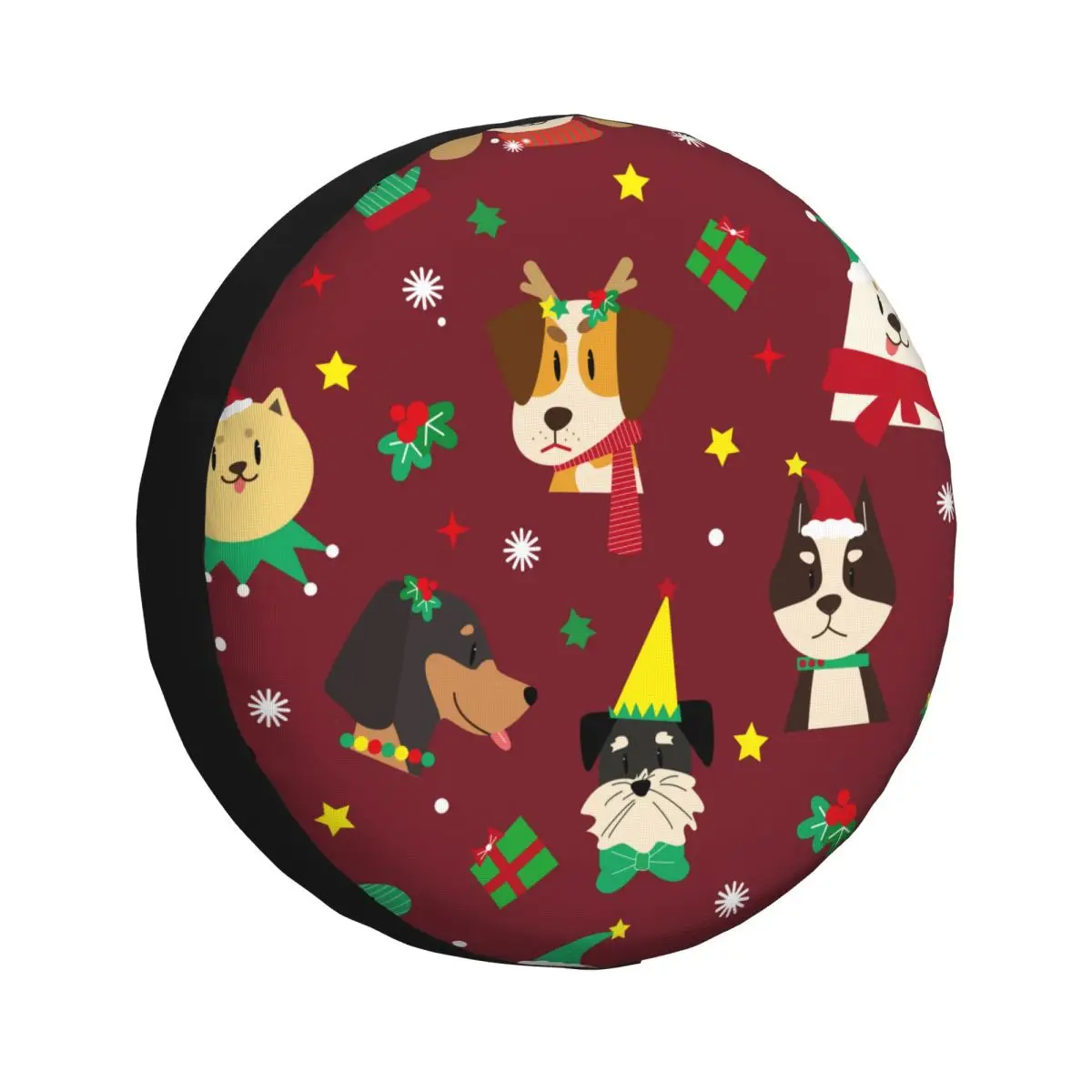 Christmas Dog Spare Tire Cover for Jeep Hummer SUV RV Car Wheel Protectors Accessories 14