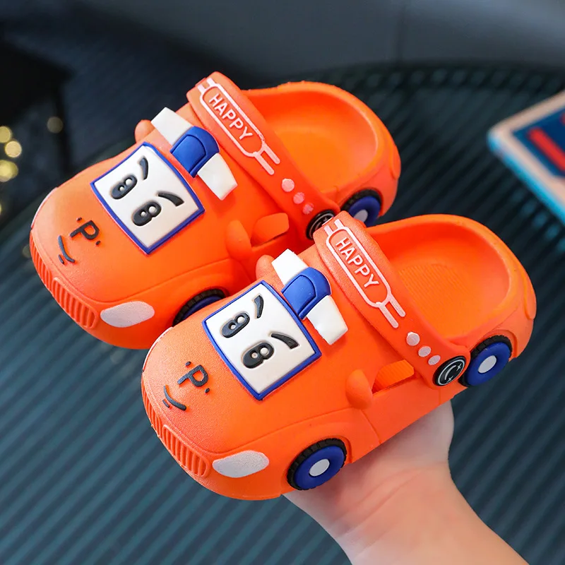 Summer New Dazzling Cool Kid Hollow Sandals Baby Cute Cartoon Car Home Slippers Boy Breathable Antislip Beach Shoe Girl Shoe실내화