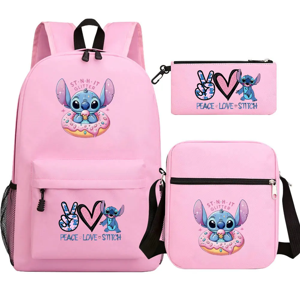 Stitch Backpacks 3pcs/set School Bag for Boys Girls Student Lovely Pencil Bag Shoulder Portable Travel bags