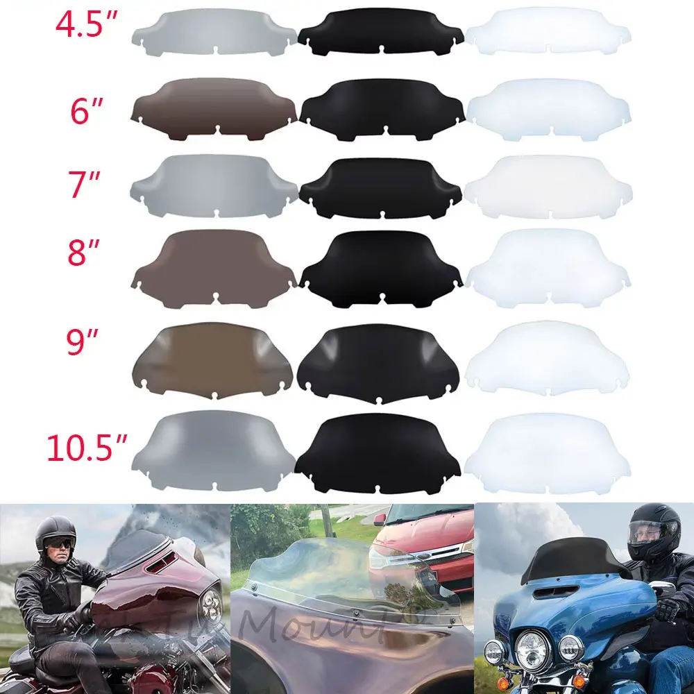 

4.5-10.5" Fairing Windscreen For Harley Touring Electra Street Glide Ultra Limited 96-2022 Motorcycle Windshield Wind Deflector