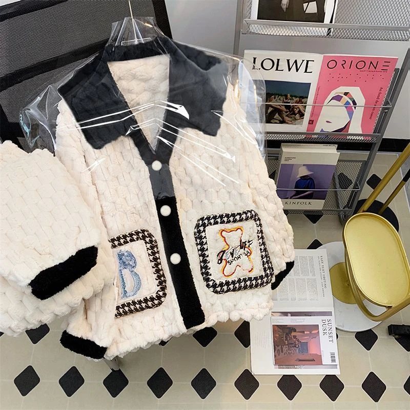 Sleepwear Women Long Sleeves and Pants Spring and Autumn Women Sweet Thin Can Be Worn Outside The Home Suit   Flannel  Pajamas
