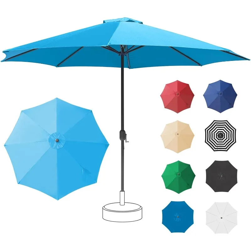 

11FT Patio Umbrella Outdoor Table Market Umbrella with 8 Sturdy Ribs, UV Protection Waterproof for Garden, Deck, Backyard, Pool