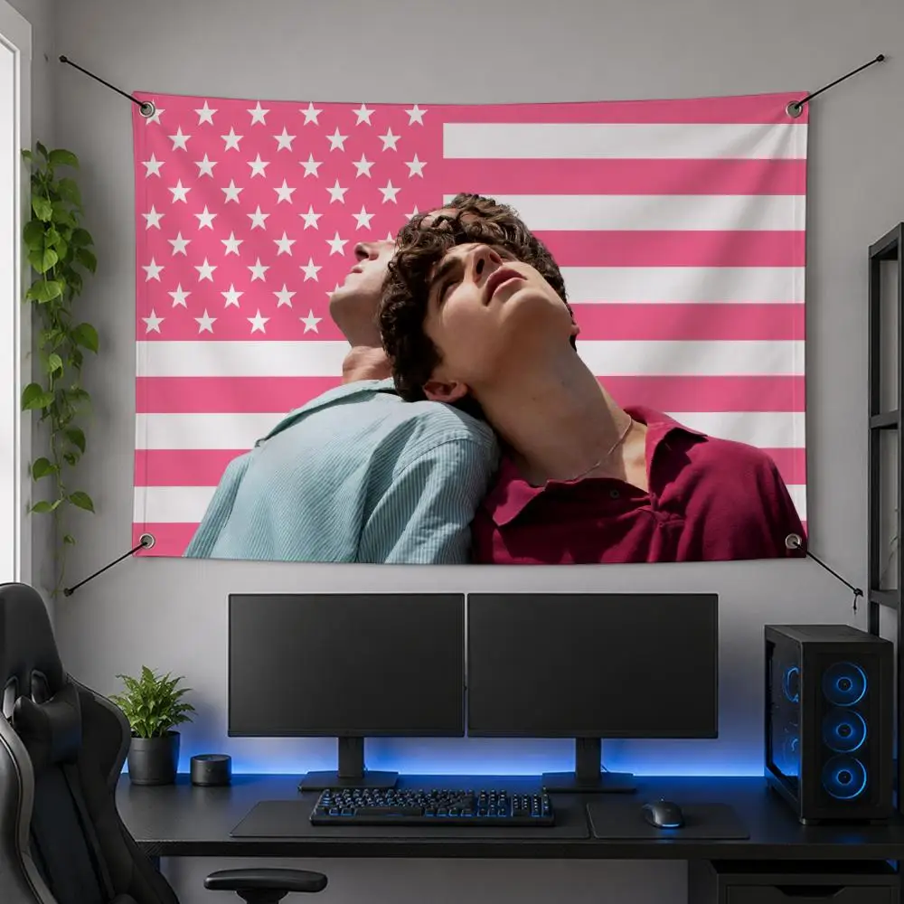 Actor Popular T-Timothee Chalamet Flags Flag Banner for Bedroom Dorm Party Home Living Room Game Room Gift
