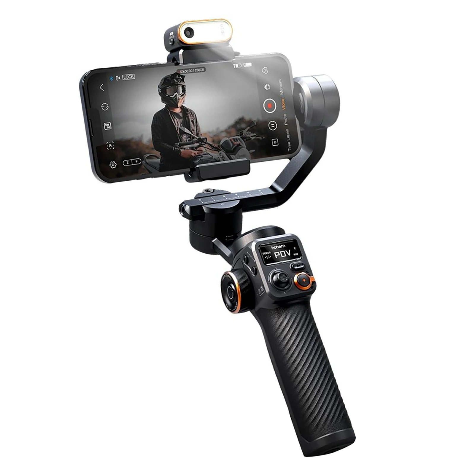 EU hohem iSteady M6 Kit 3-Achsen Smartphone Gimbal Stabilisator Anti-Shake Handy Vlog Gimbal 360 °   Drehbarer OLED-Großbildschirm