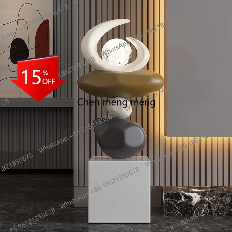 

Creative Overlapping Stone Sculpture Sales Office Ornament Hotel Lobby Floor Art Decoration