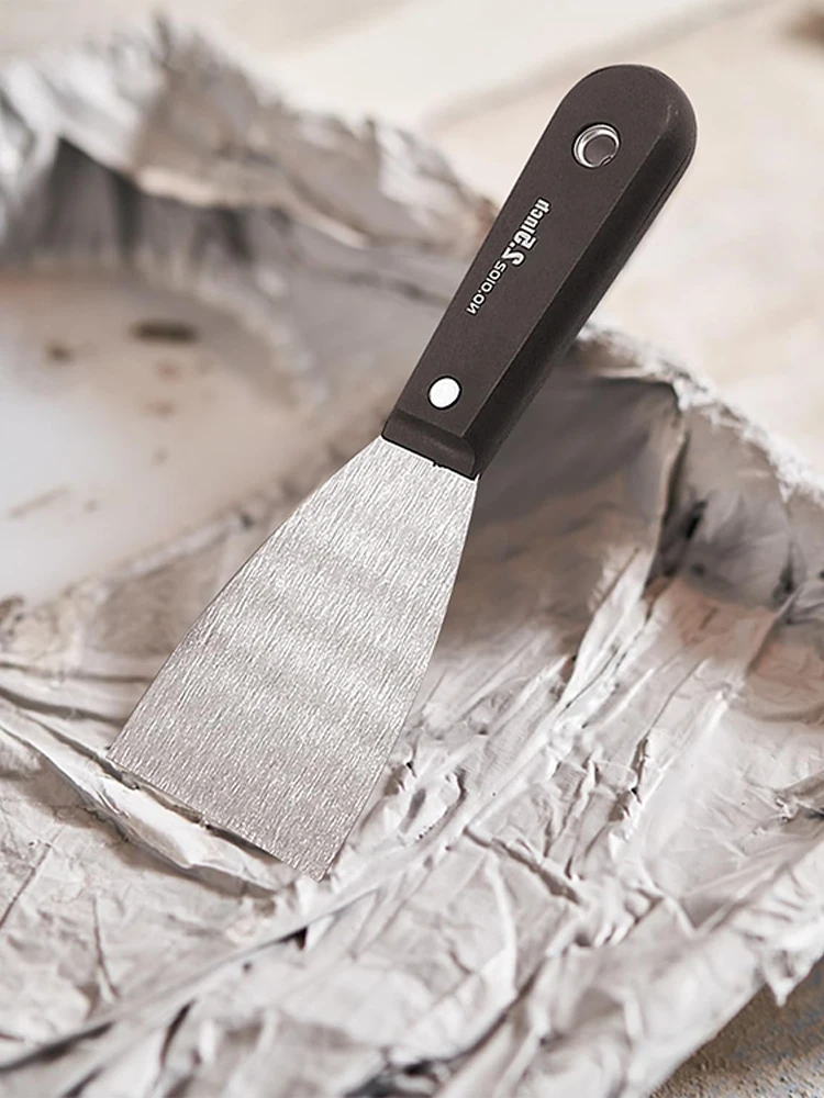 7PCS Carbon Steel Putty Knives Set Flex Drywall Knife Paint Scraper Kit 7 Sizes Soft Grip Handle Canvas Storage Bag Included