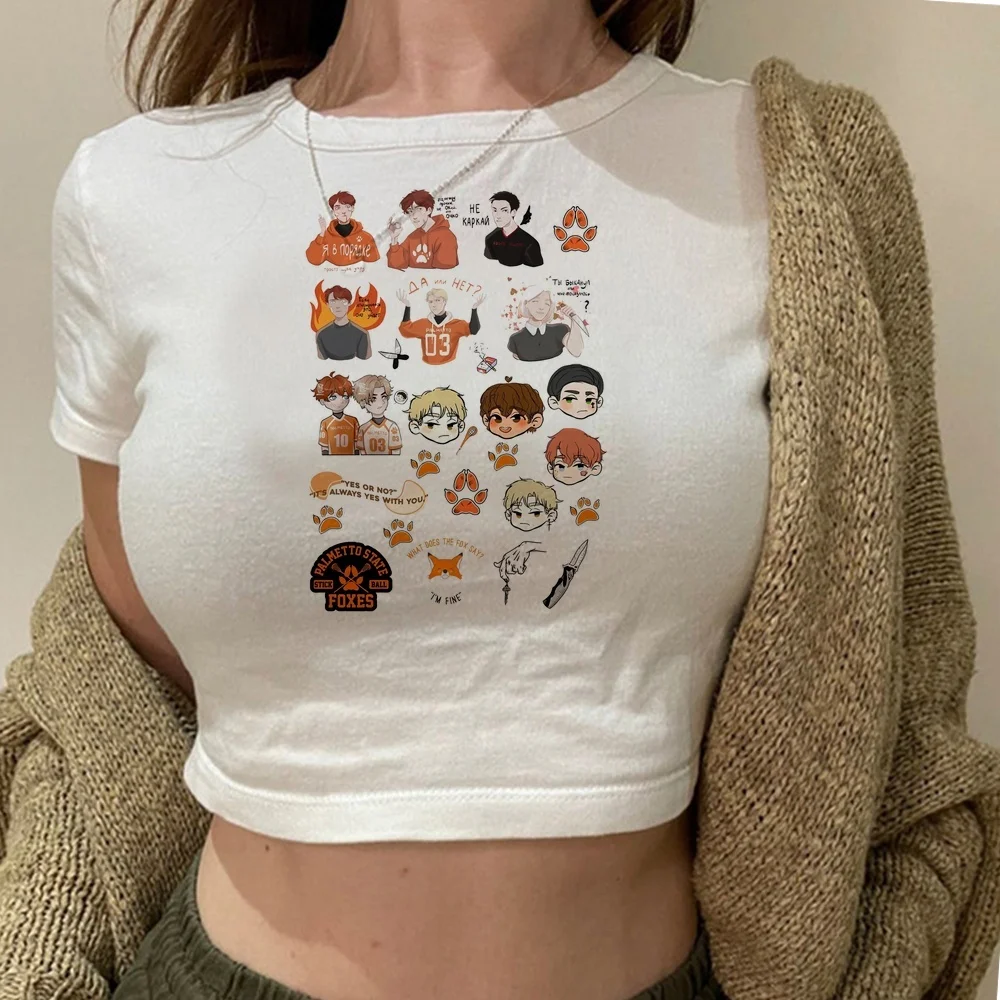 All for the Games Palmetto State Foxes crop top women manga party kawaii top tees y2k dollette japanese