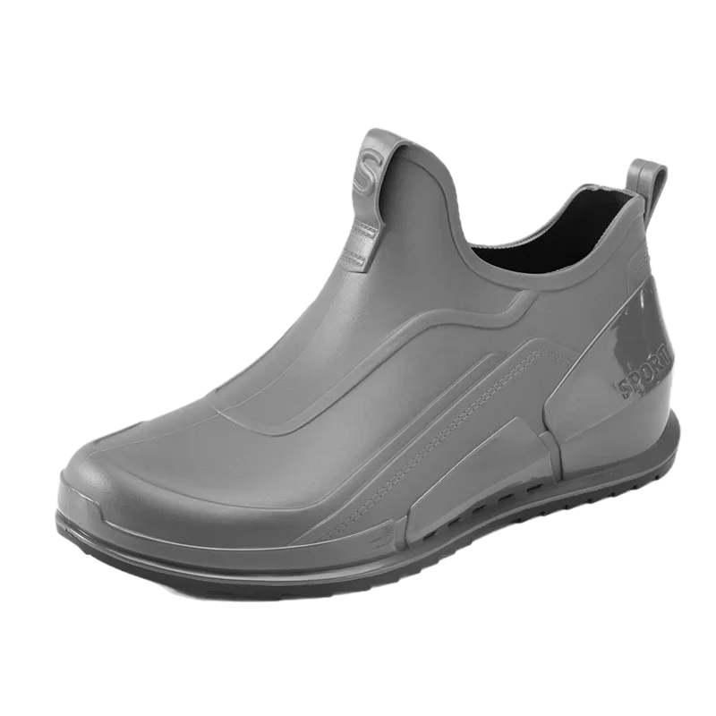 

Waterproof rain boots, men's fashionable casual flat shoes, outdoor waterproof rain boots, kitchen work men's shoes 39-44