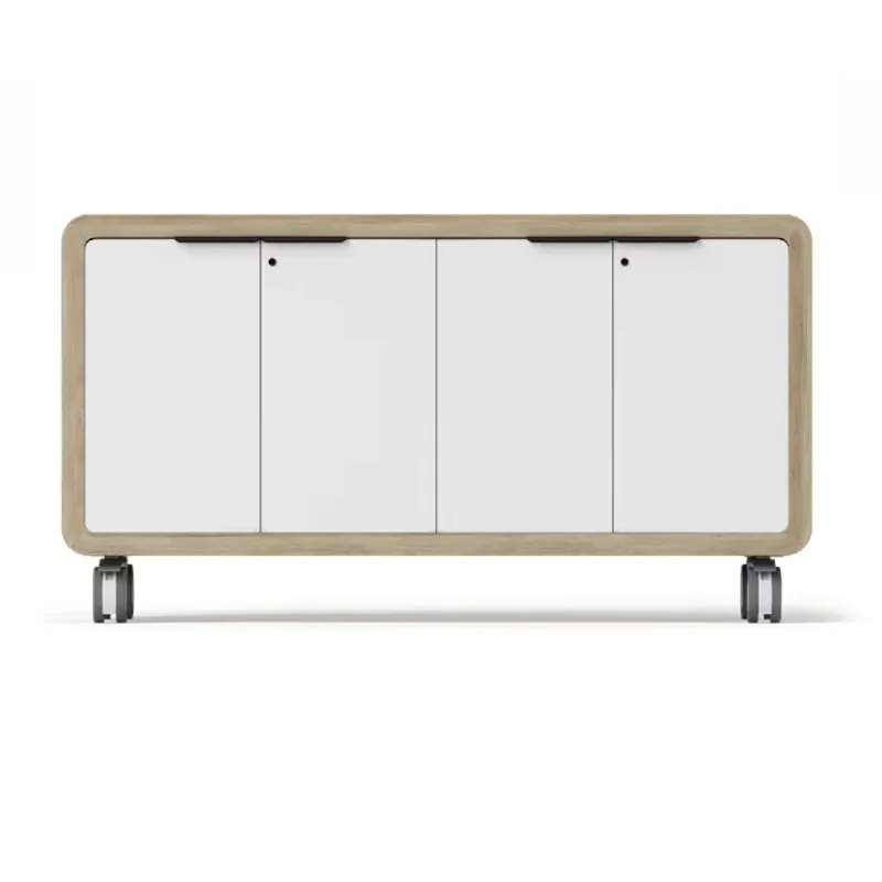 Durable modern eco-friendly mobile filing cabinet for school, high quality melamine surface, solid wood frame, commercial use