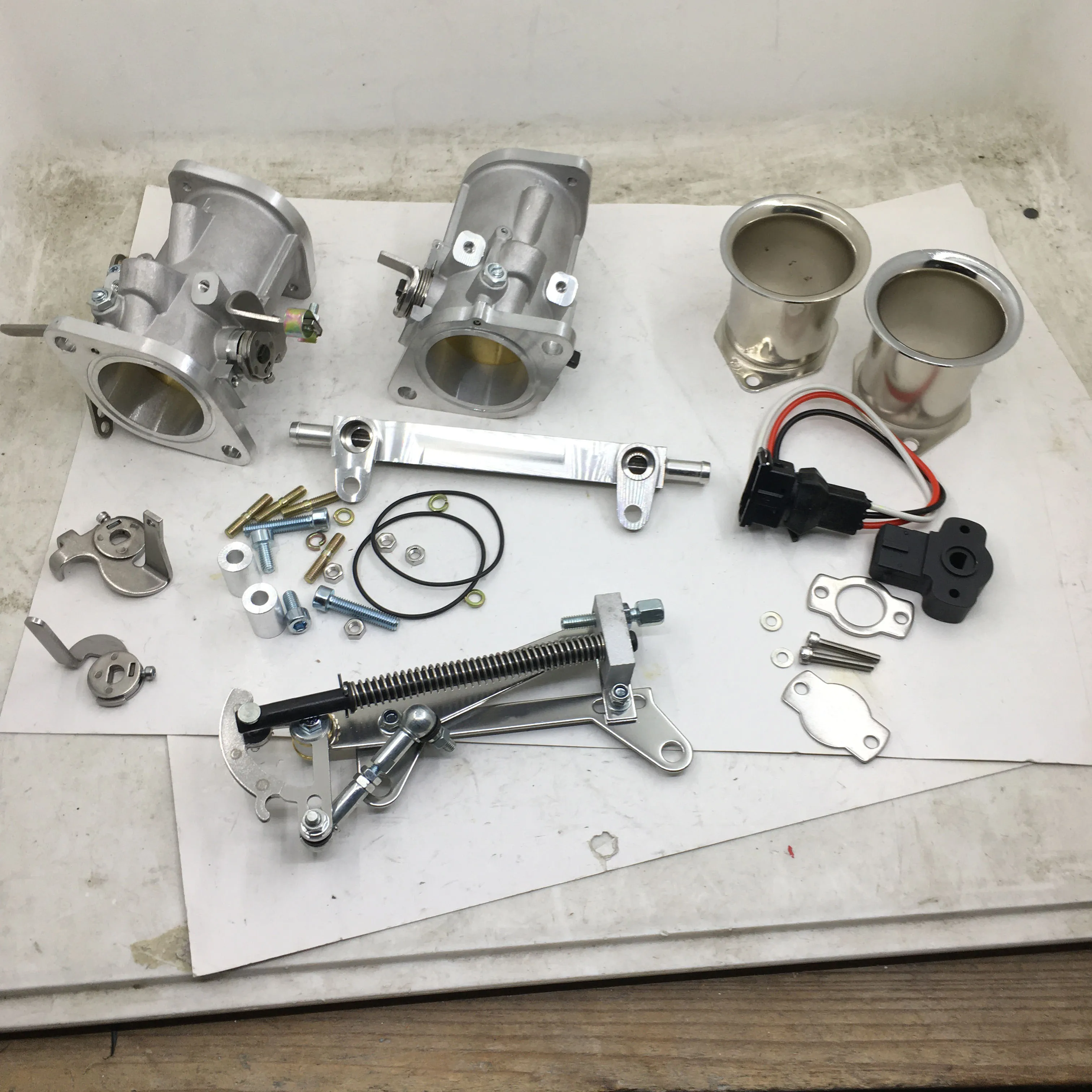 SherryBerg FAJS 40IDA 40MM IDA Throttle Bodies linkage AIR HORNS TPS KIT 40mm FOR EMPI Weber dellorto carb W/T Injectors 42 IDA