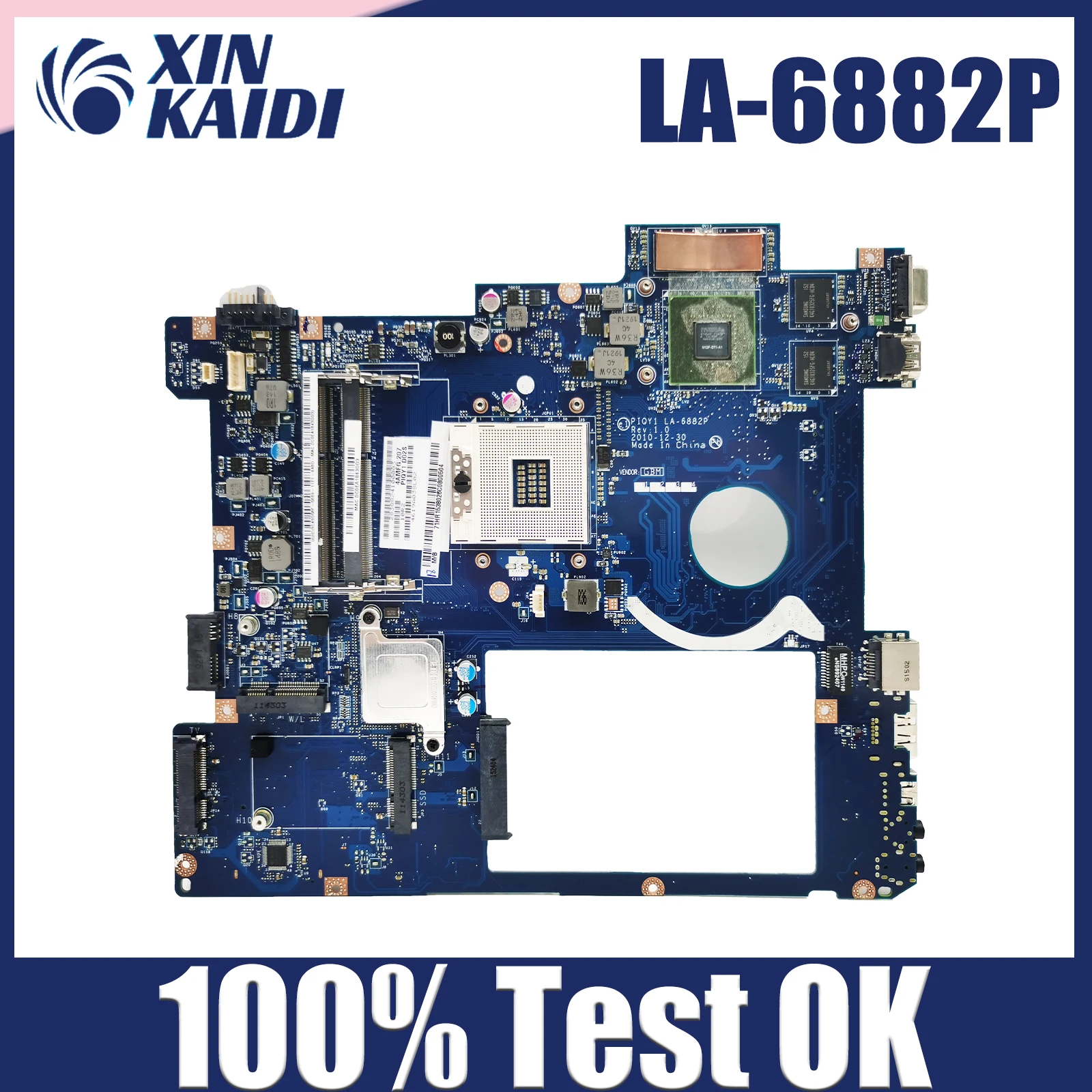 

PIQY1 LA-6882P For Lenovo Y570 Notebook Mainboard HM65 GT550M Laptop Motherboard Fully Tested