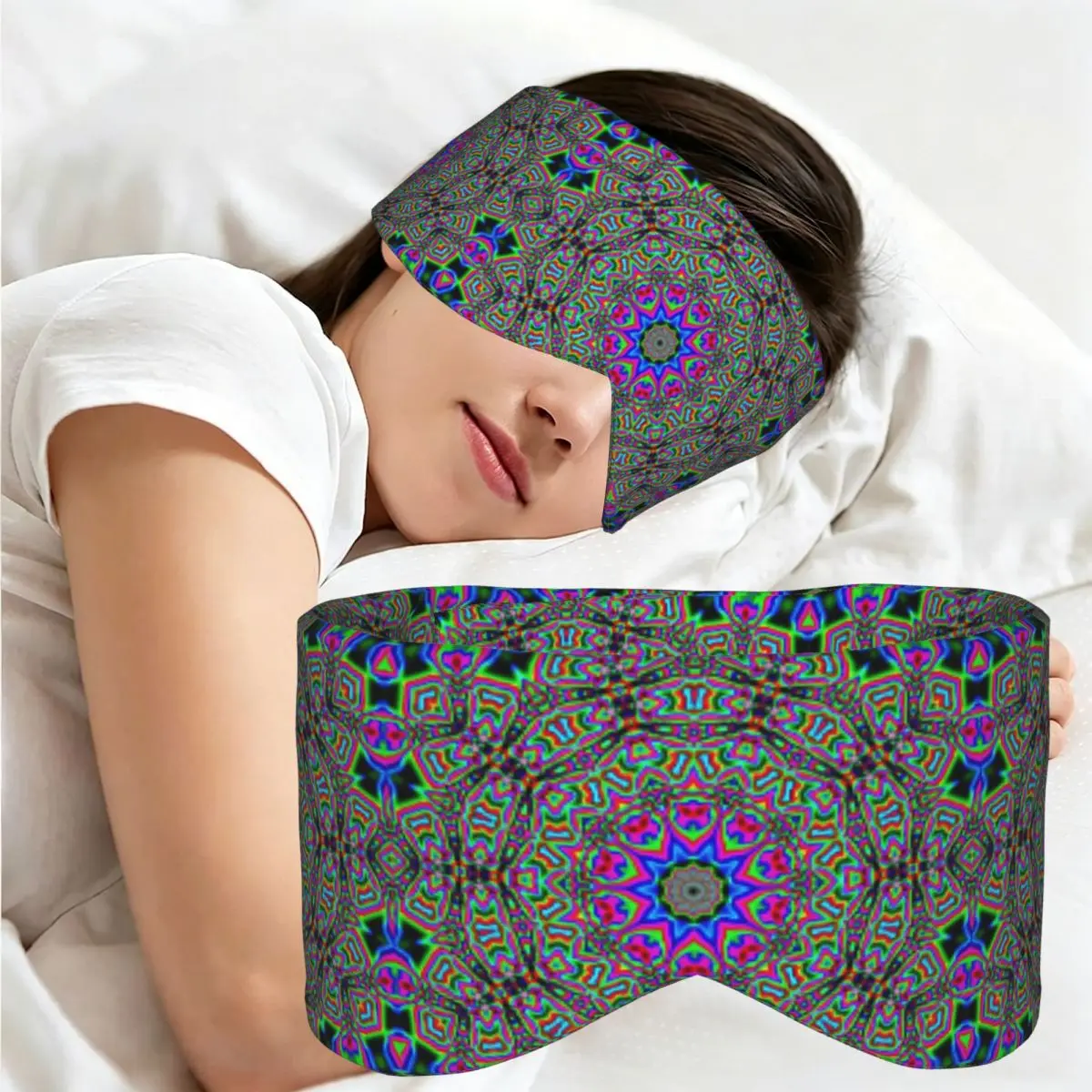 LSD Psychedelic Ideas sleep eye mask Light Blocking Portable Eye Cover for Girls Boys Office Nap Party Gift Eyeshade eyepatch