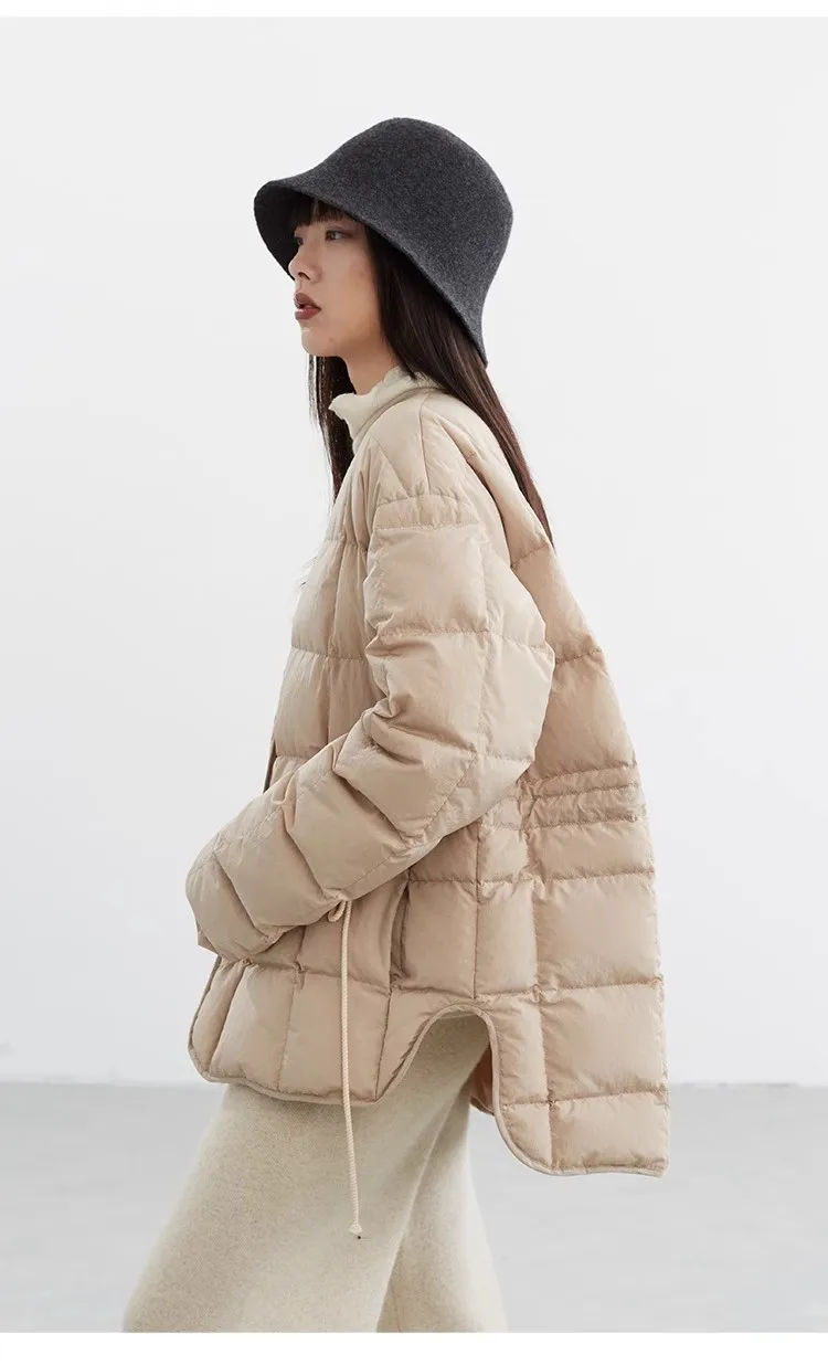 Lightweight Style~ Goose down Jacket for Petite Women, Autumn and Winter Coat, Casual Loose Fit, Versatile Warm Top for Women