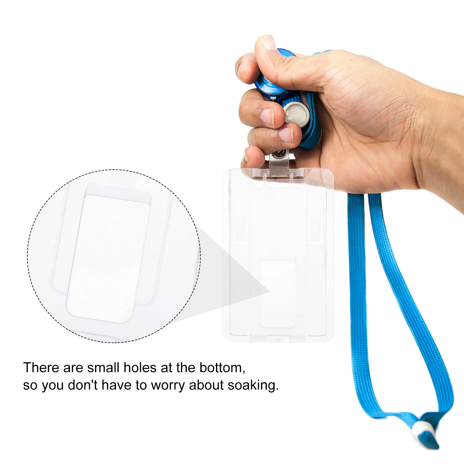 

10Pcs Id Card Holders Transparent Plastic Sleeve Protector Business Card Cover Waterproof Badge Organizer Holder