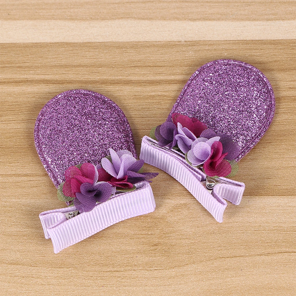 

Bunny Ear Clips Sequin Glitter 2 Pairs Kids Girl Toddler Hair Accessories Barrette Hairpin Animal Ears Wedding Party Prom