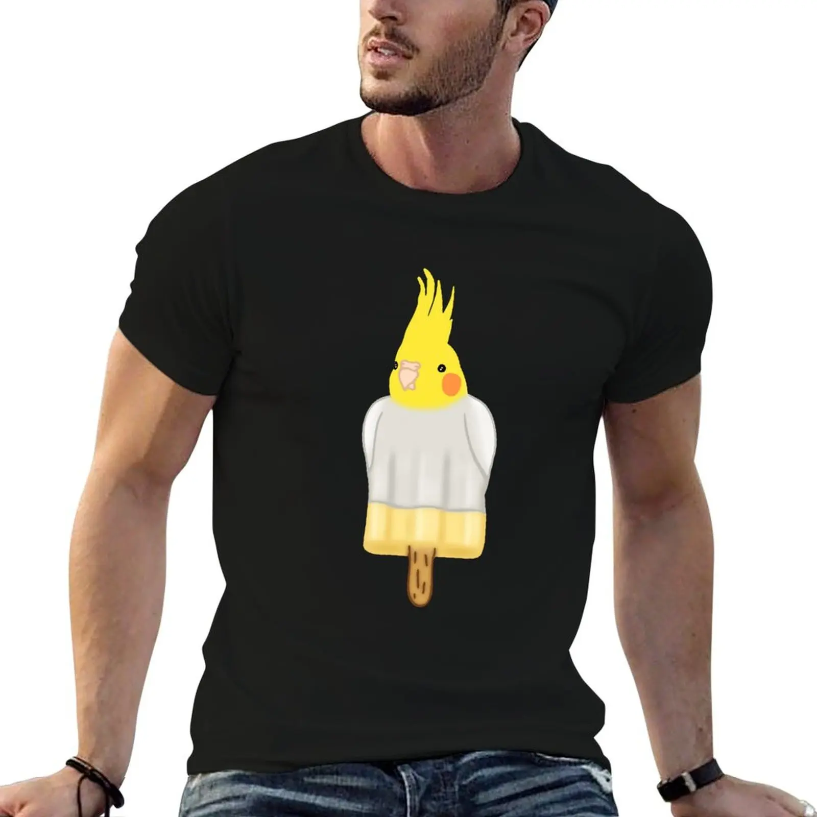 lollipop ice cream cockatiel pattern T-Shirt oversized t shirt aesthetic clothes sublime new edition Men's t-shirts