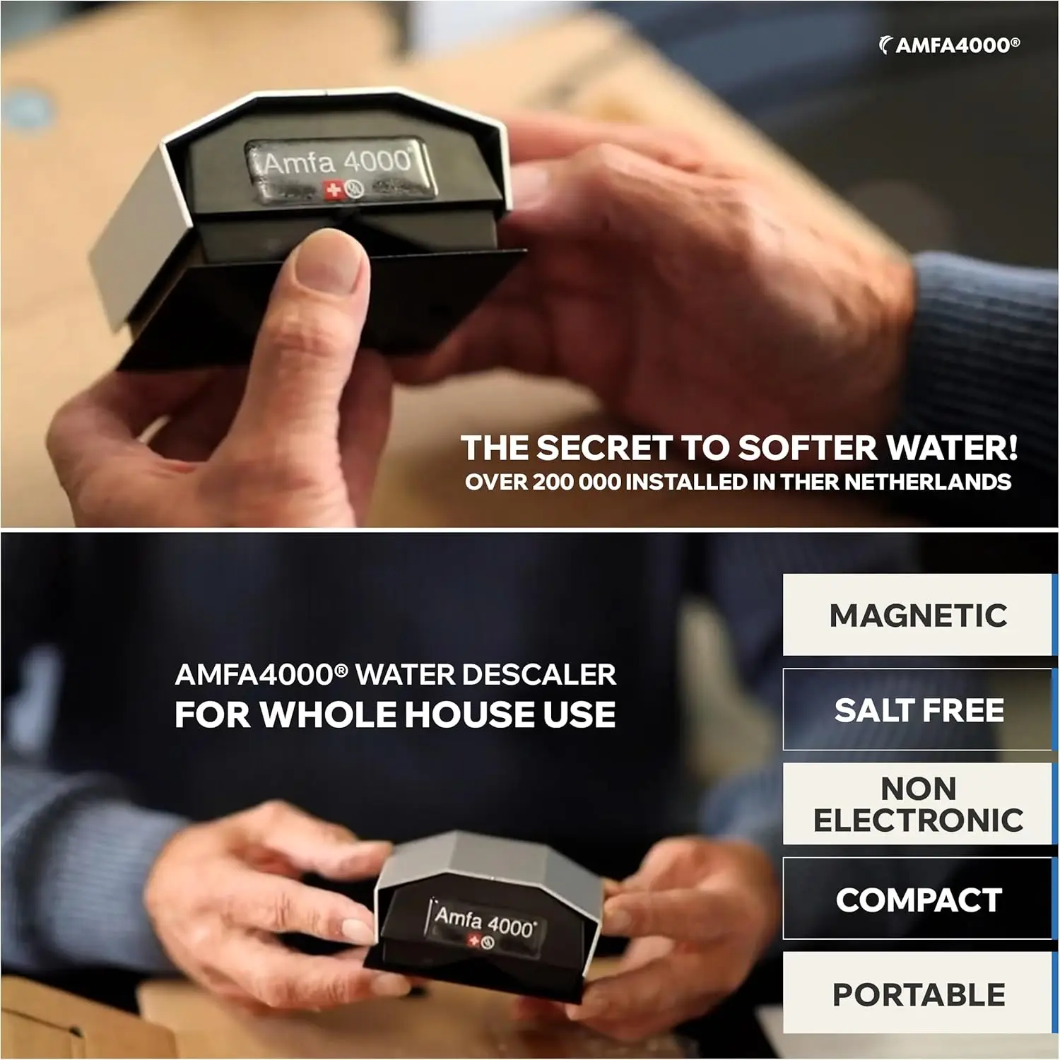 Whole House Water Softener System - Salt Free Water Softeners Whole House, Compact Water Softener