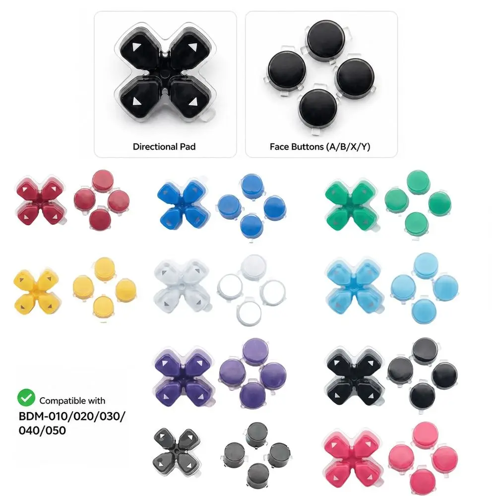 Jelly Color Controller Replacement Buttons Kit 30th Anniversary Edition Directional Buttons for PS5 Controller