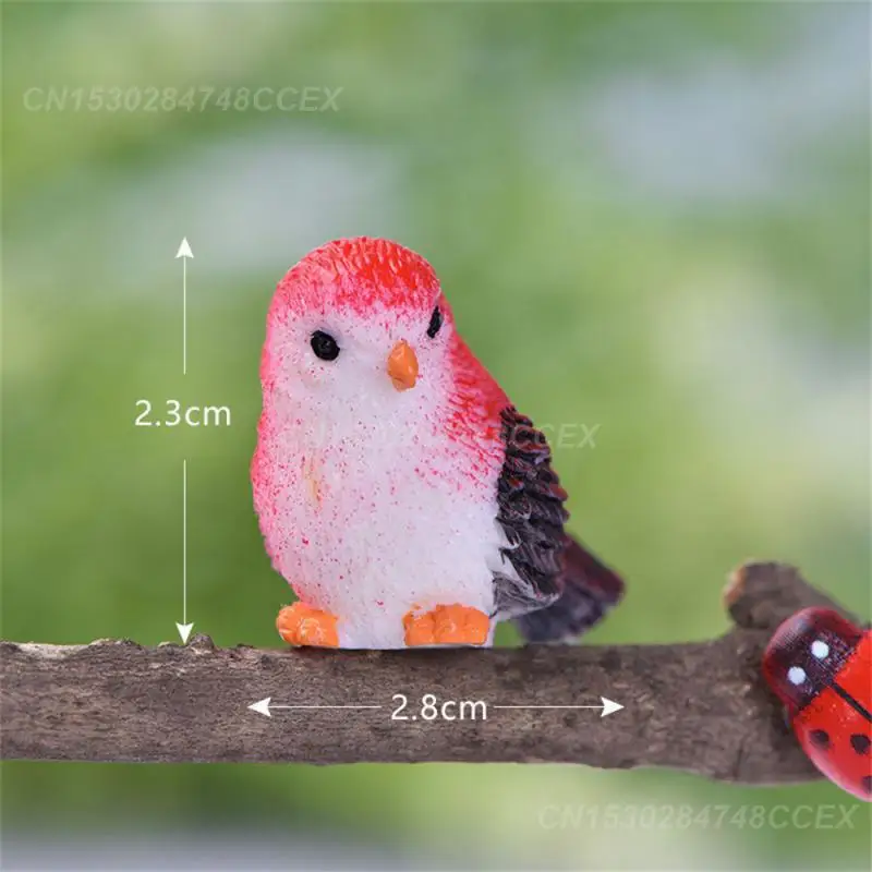 2/3/4PCS Ornaments Cute And Cartoonish Fine Workmanship Resin Material About 2.2*3cm Beauty And Health Landscape The Bird