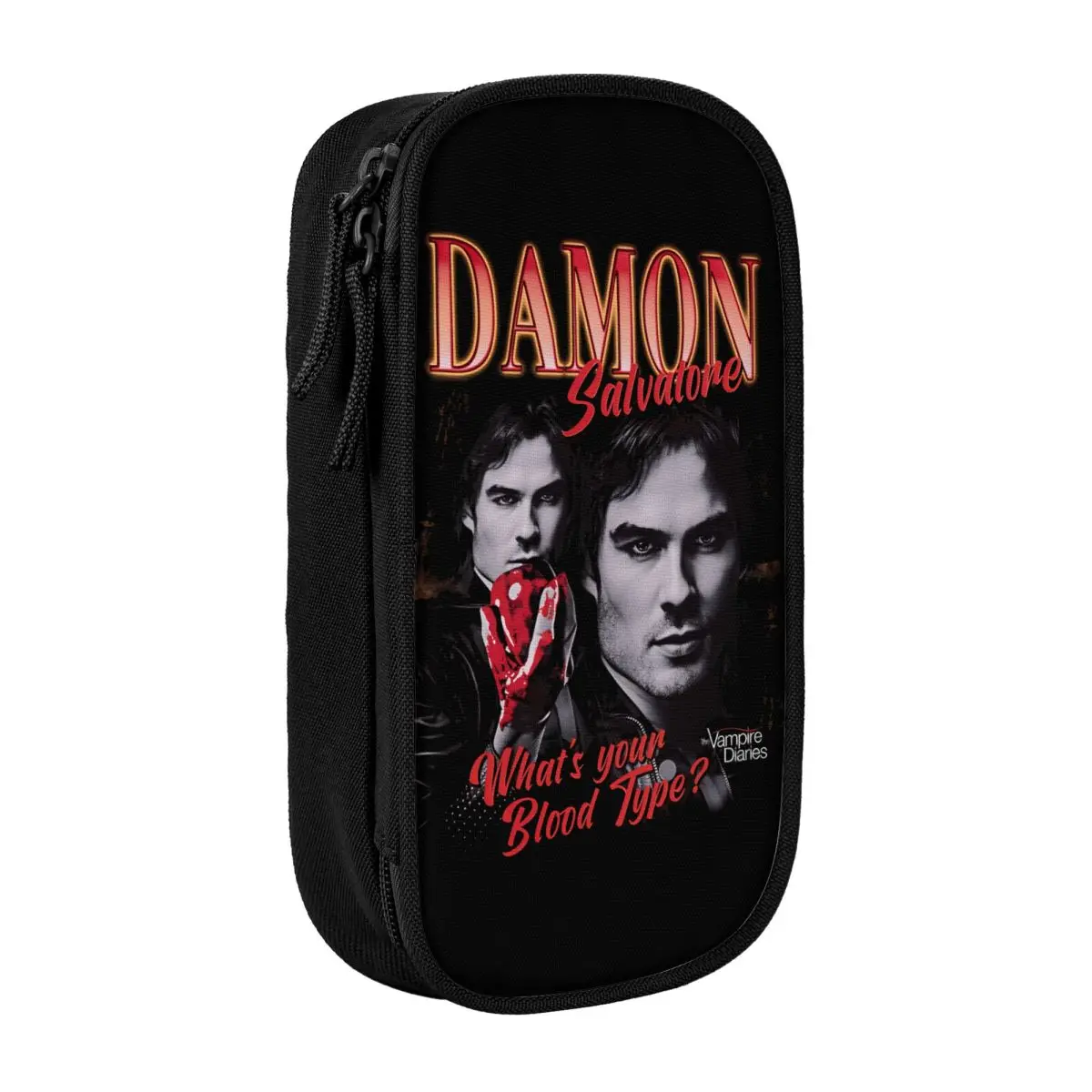 

Lovely Damon Salvatore Pencil Case Vampire Diaries Pencilcases Pen Box Big Capacity Bag School Supplies Cosmetic Accessories