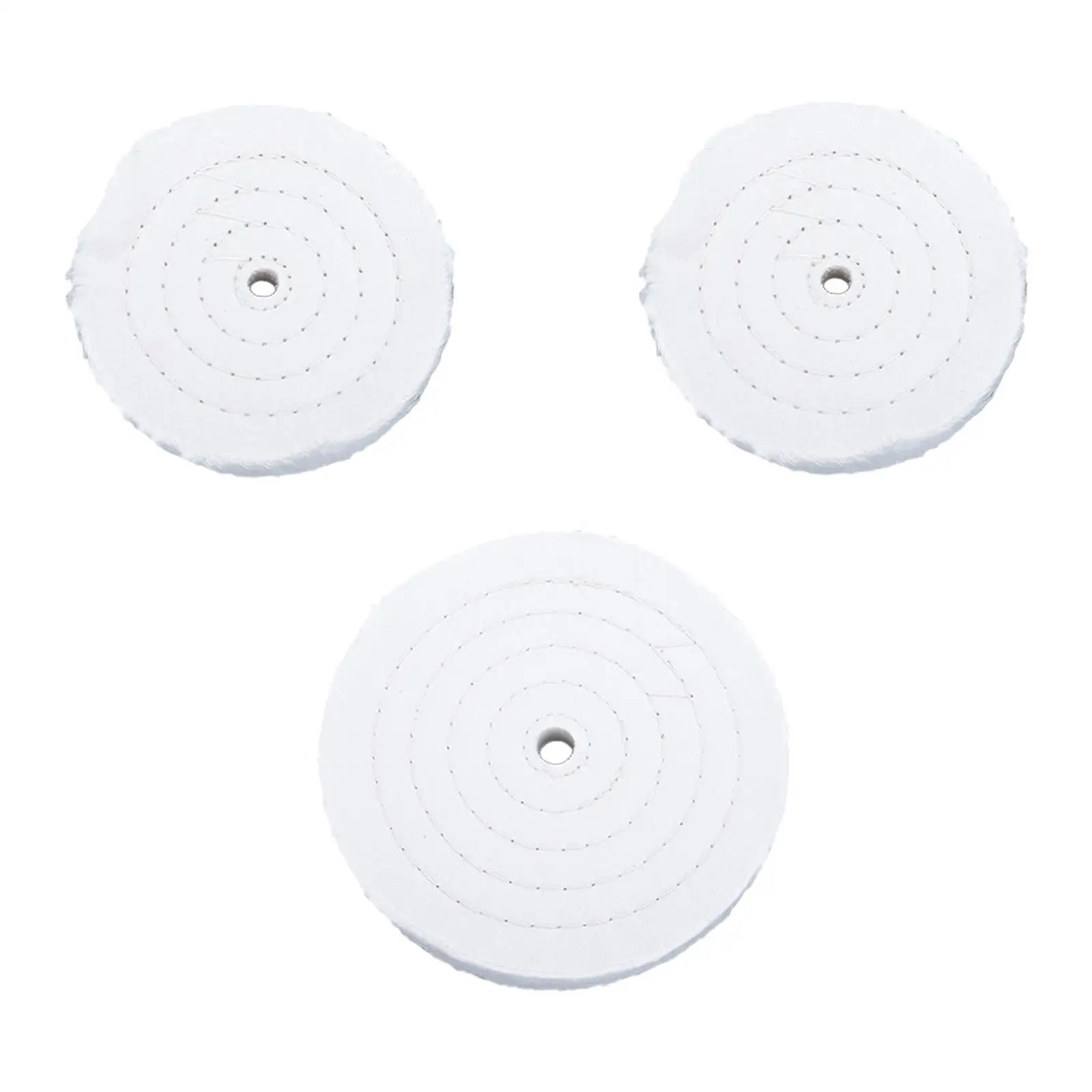 Buffing Wheel Efficient Surface Polishing White Replacement Accessories for Metal Ceramic Table Grinder Stainless Steel Drill