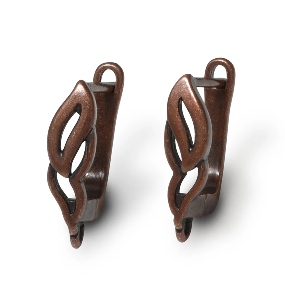YANASI 1 Paar Ohrringhaken aus rotem Bronze-Messing, antiallergisch, für DIY-Handwerk, Schmuckzubehör, 18 Karat vergoldet – Detail 10