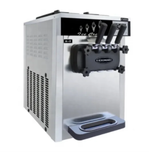 For Automatic 3 Flavors Soft Ice Cream Machine/ Softy Sundae Ice Cream Machine/ Soft serve Ice Cream Making Machine