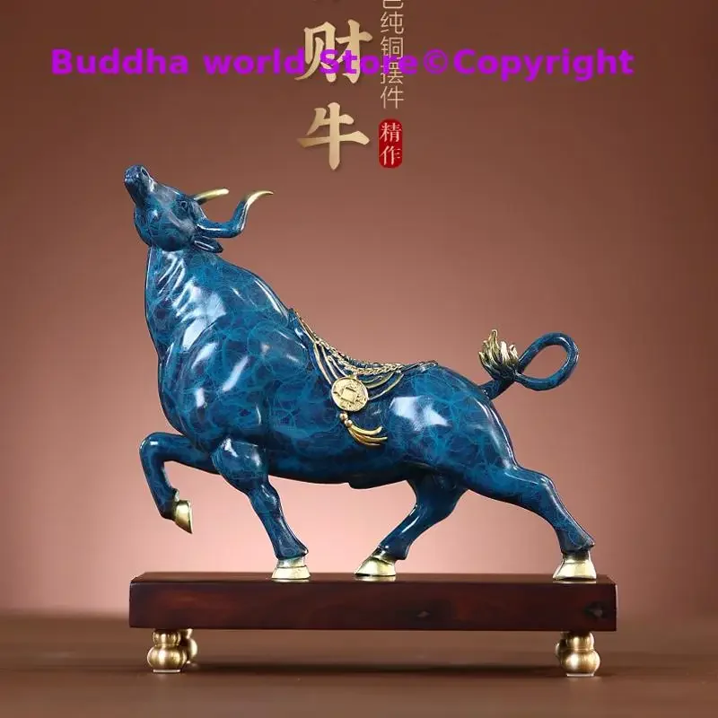 high grade office GOOD LUCK Mascot Stock market bull Career wealth bull Bronze statue HOME Shop Club BAR Company Decoration