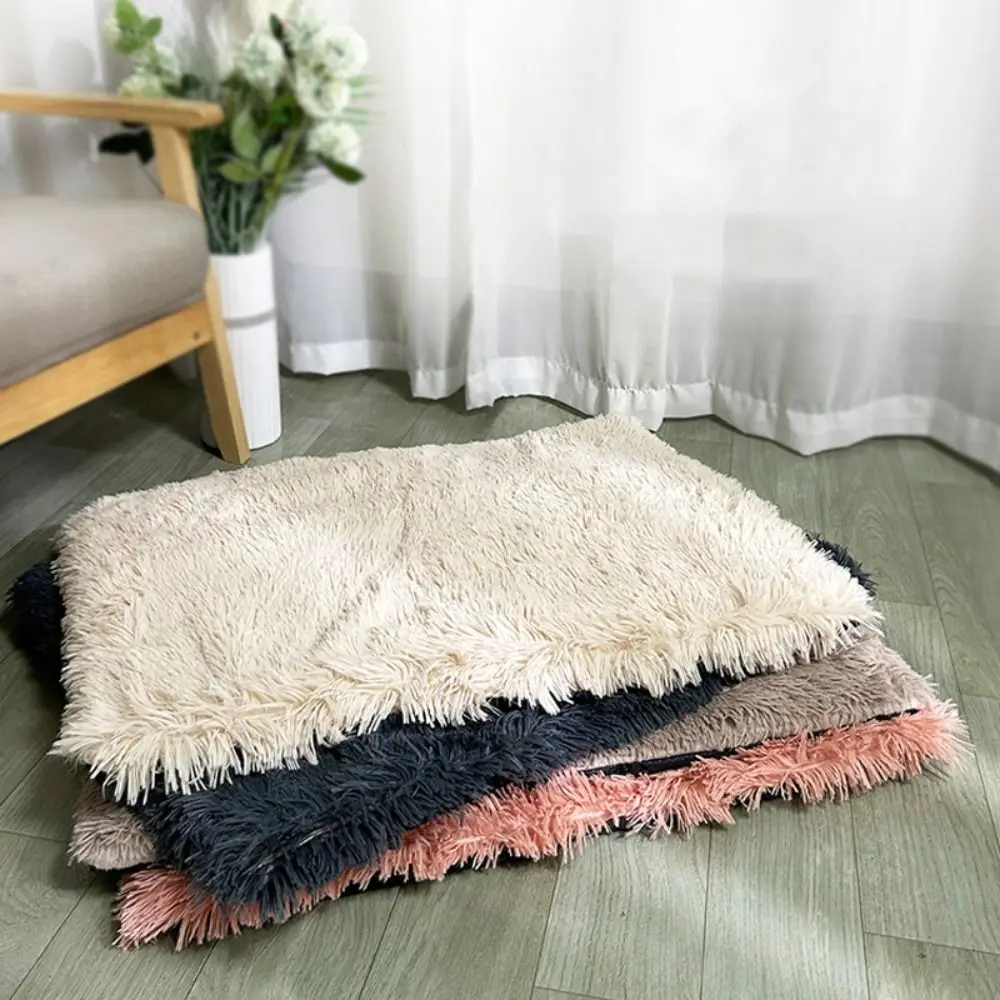 Capa de cama para gatos, cobertor macio de pelúcia para inverno, veludo, antiderrapante, cobertor de cama para cães, respirável, confortável, tapete de dormir para animais de estimação