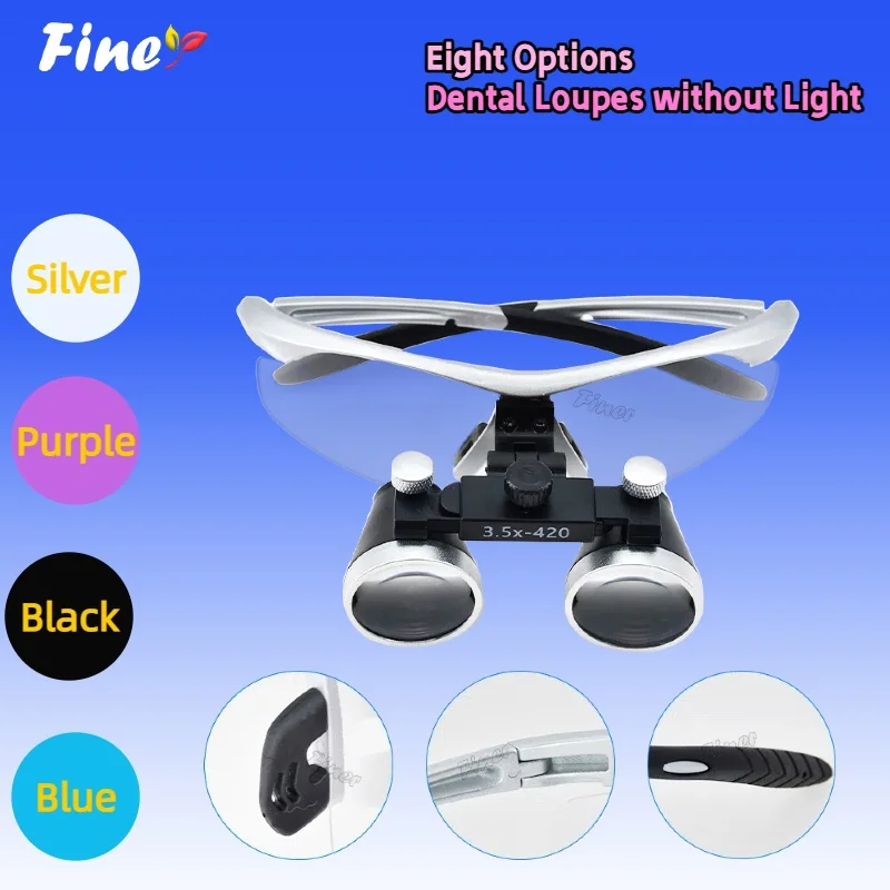 

Finer Dental Loupes 2.5X 3.5X Professional Dental Loupe 320-420mm Dental Magnifying Glasses Surgical Loupes Dental Dentistry