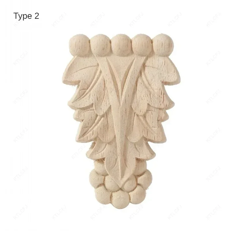 European Style Furniture Wood Carving Solid Wood Beam Support Small Column Head Carving Column Head Relief New Home Decor Decals