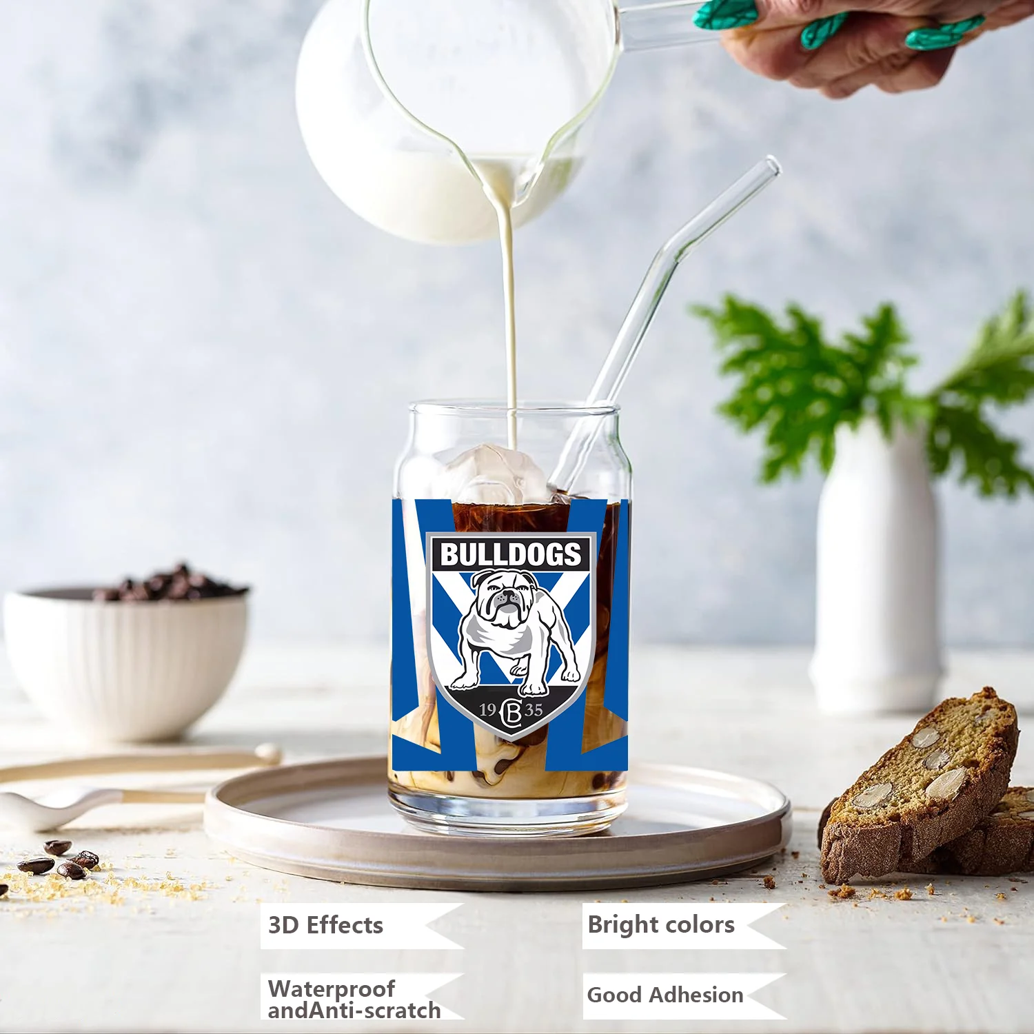 سلسلة الرجبي الأسترالية سهلة القشر مقاومة للماء لتقوم بها بنفسك الديكور الشارات ثلاثية الأبعاد نقل uvdtf كريستال ملصق 16 أوقية الأشعة فوق البنفسجية dtf كأس يلتف #5