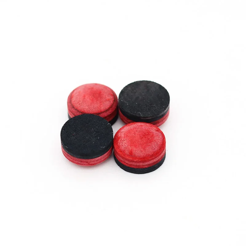 13.8mm / 12mm Aksesori Snooker warna merah putih tongkat biliar kulit babi atasan ujung biliar kolam