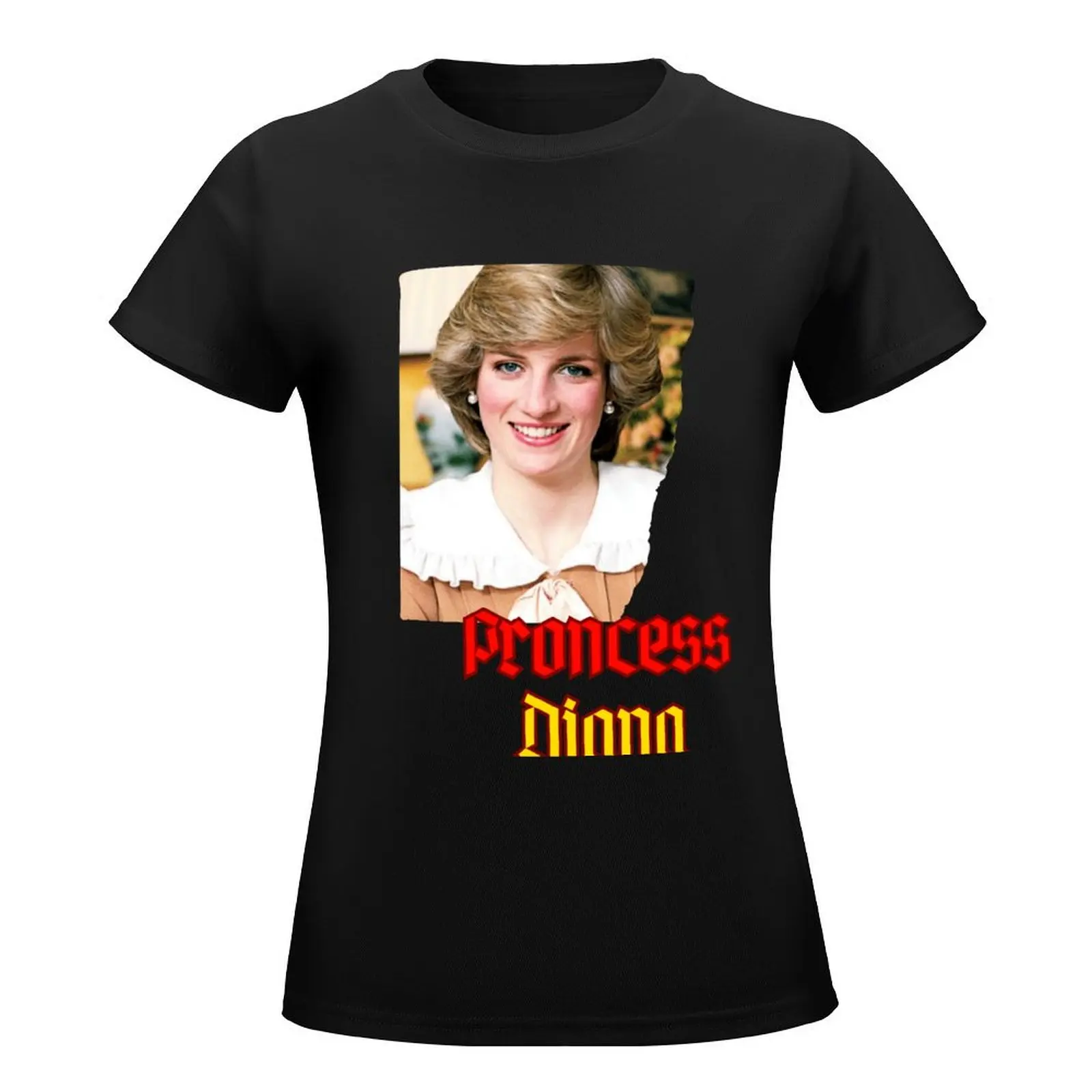 Princess Diana T-Shirt Female clothing funny blacks blanks Woman fashion