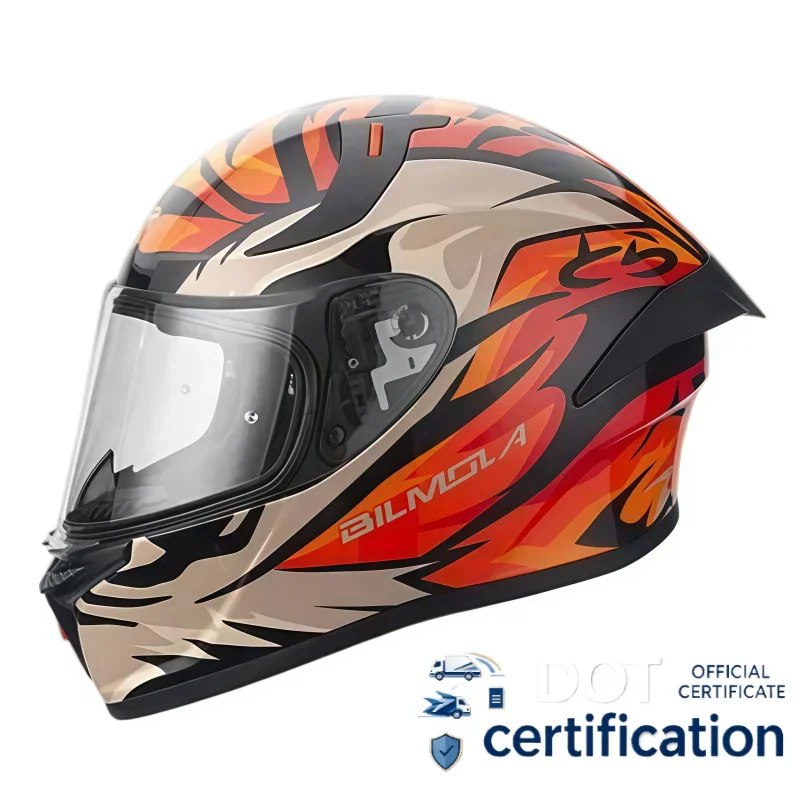 Unisex Full Face Motorbike Helmet, Durable casing and shock-absorbing EPS lining Abstract Trendy Graphic  Outdoor use