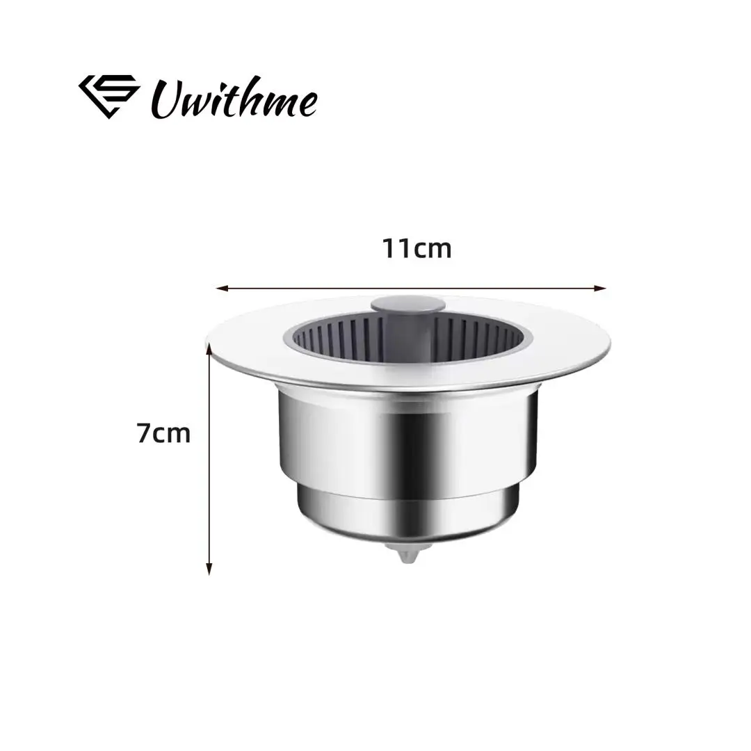 

3-In-1 Universal Pop Up Sink Strainer, Premium Odor-Proof Bounce Core, Anti-Clog Food Catcher, Durable Kitchen Drain Stopper