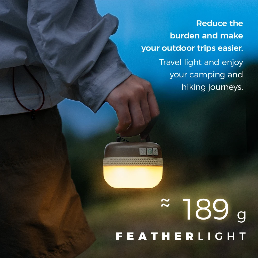 Naturehike אור חיצוני אולטרה-קל IP44 עמיד למים 6 מצבים פנס, תמונה 4
