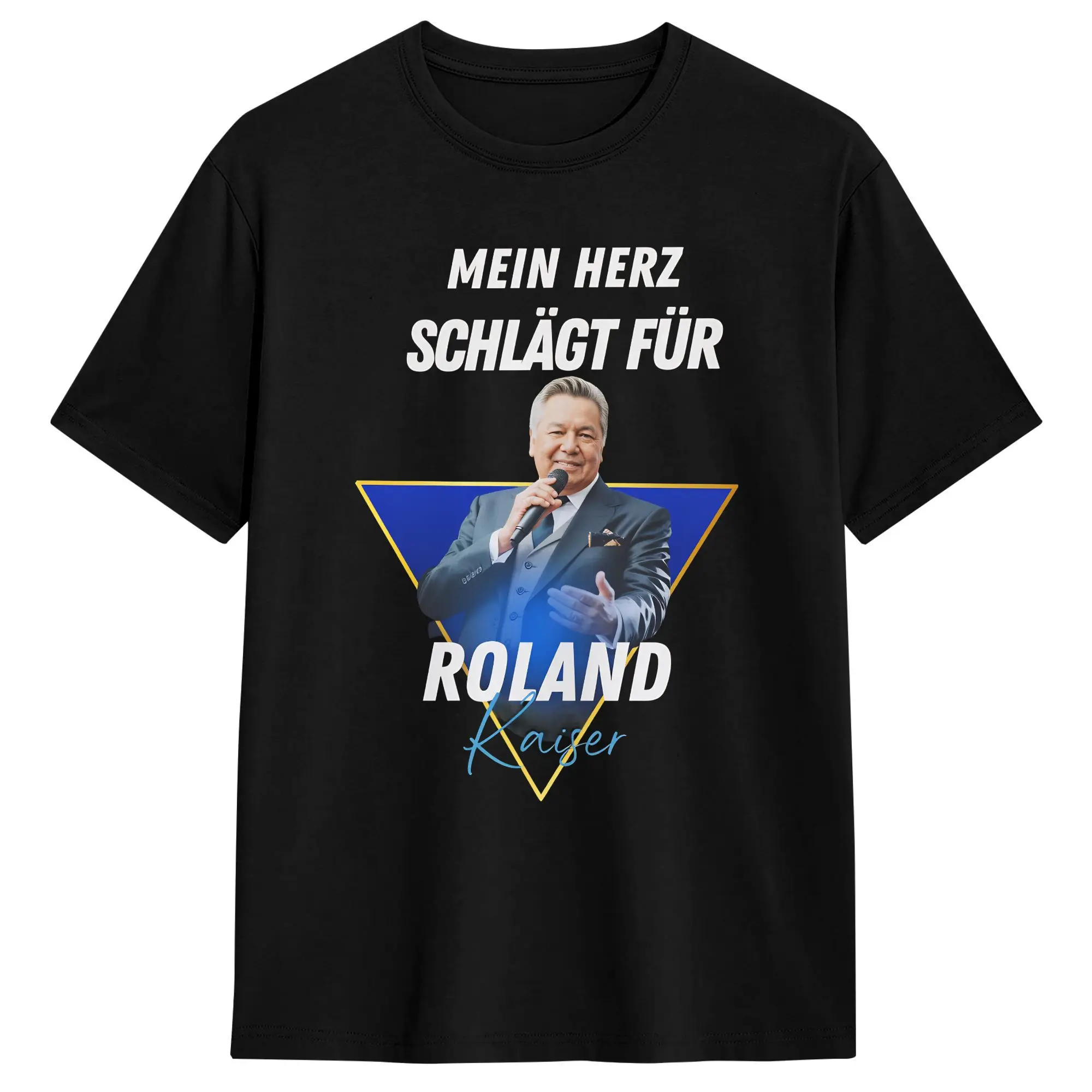 Leisure Roland Kaiser T-Shirts Men Round Neck Pure Cotton T Shirts Eurovisions Song Contest 2026 Short Sleeve Tees Plus Size Top