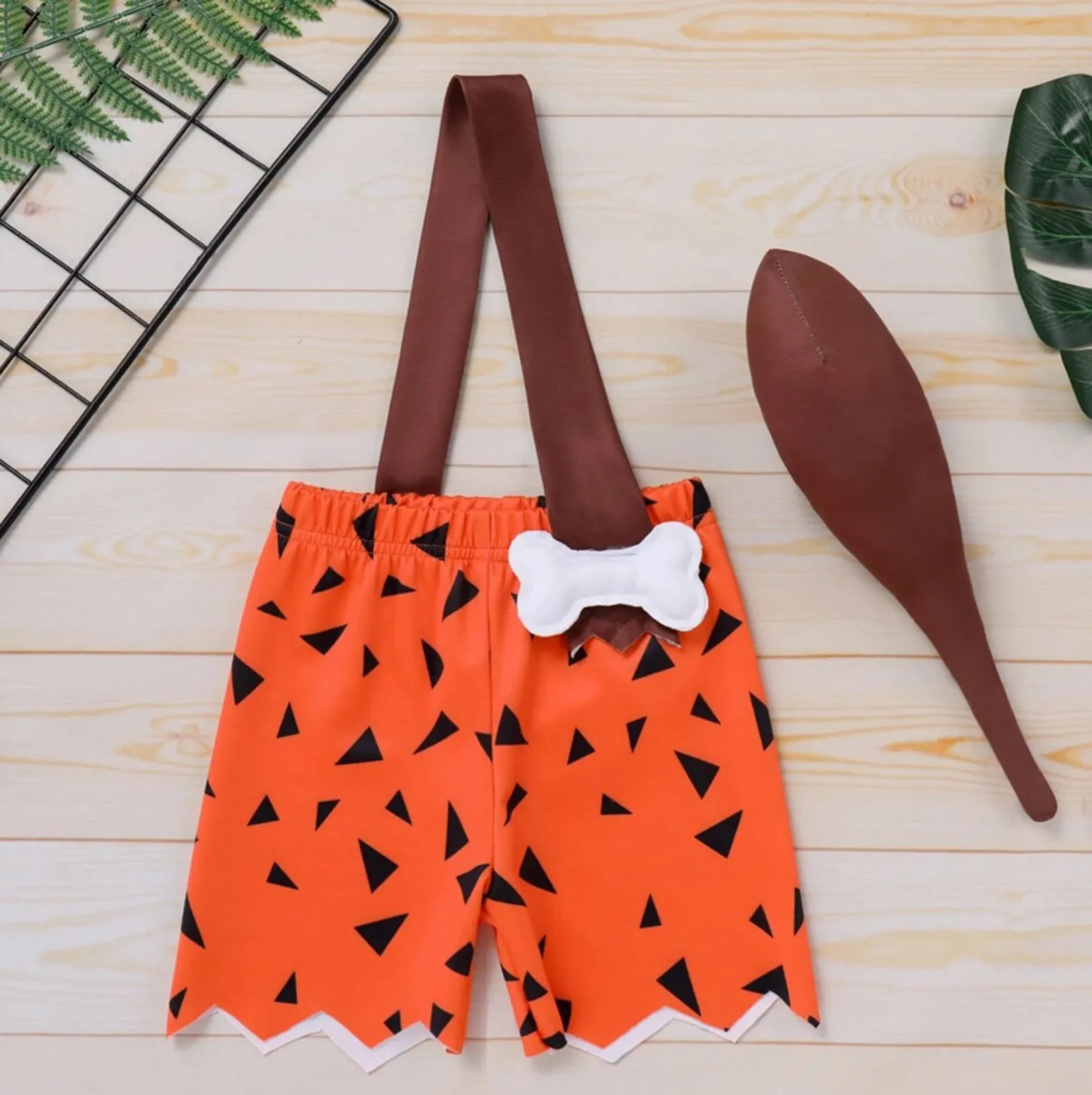 

Halloween Kids Toddler Caveman Costume Halloween Dog Bones Historical Caveboys Party Romper Strap 3-6 Month Boy Clothes Winter