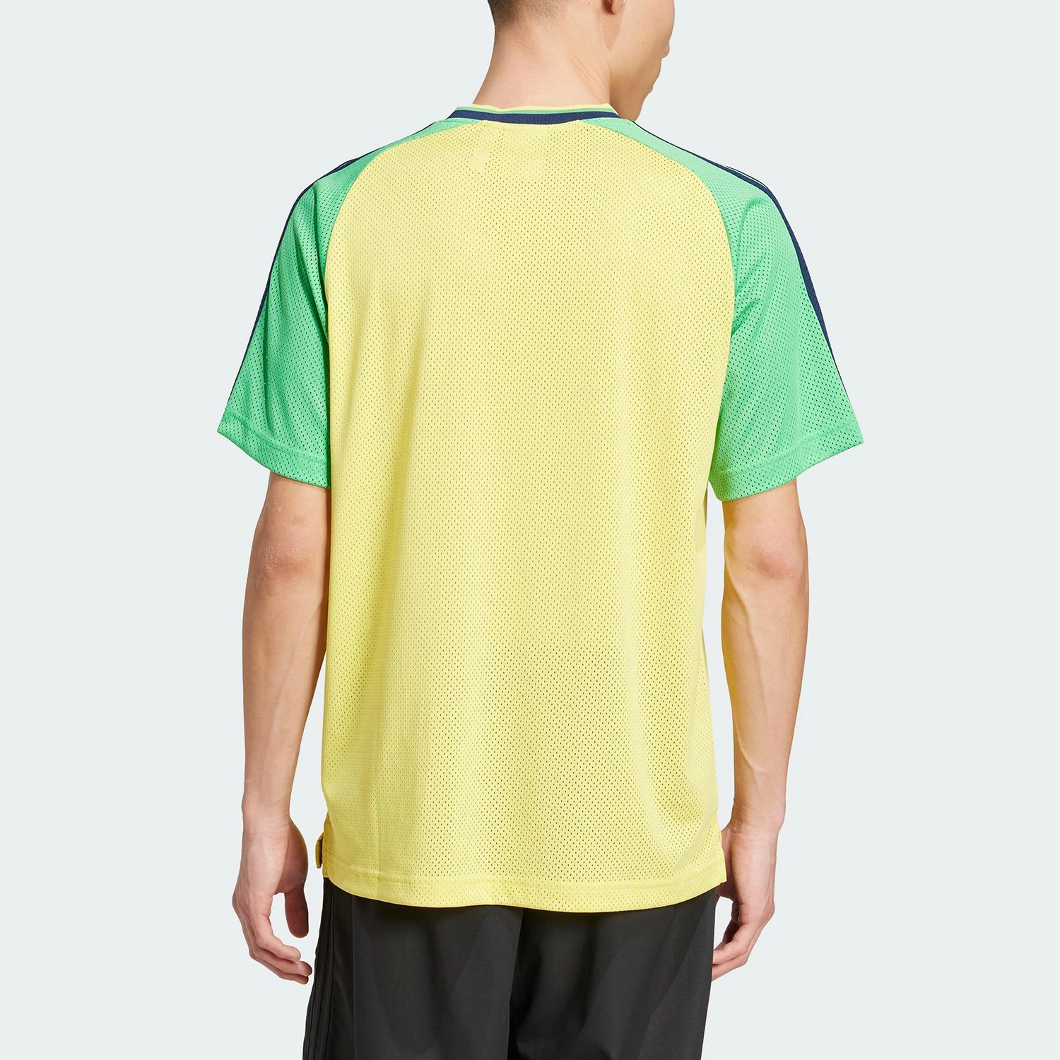 Adidas genuine clover men's retro V-neck loose sports short sleeved shirt JD0813