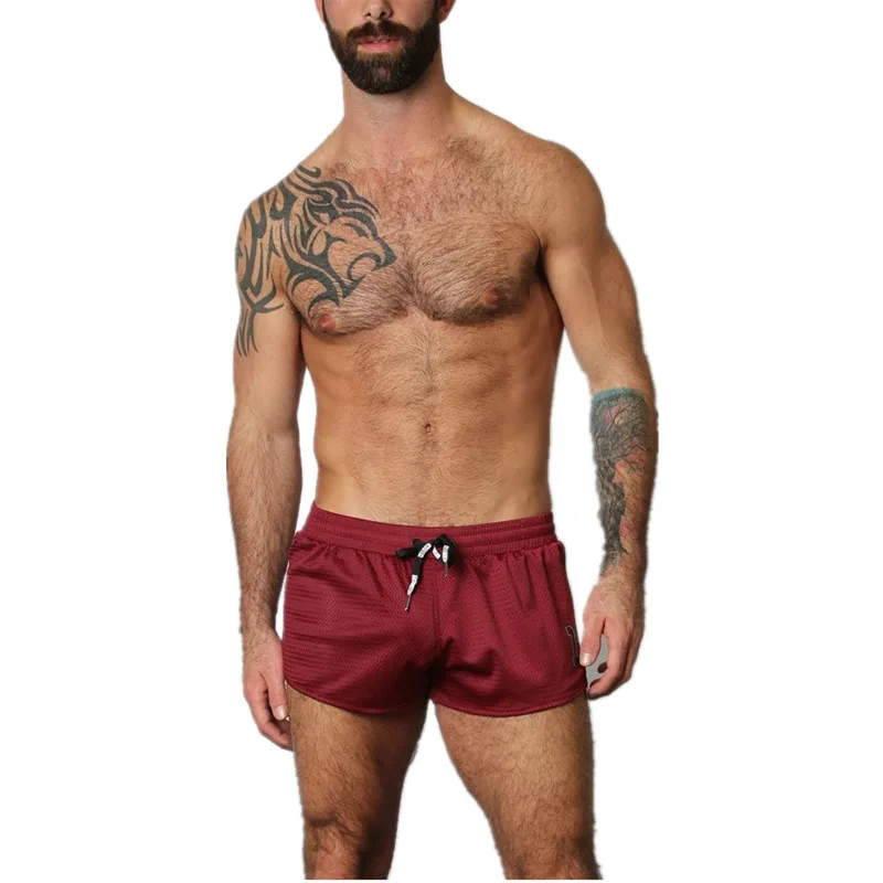 Summer Men\'s Sports Shorts Fashion Printed Mesh Quick Dry Outdoor Fitness GYM Squat Training Three-Point Basketball Shorts