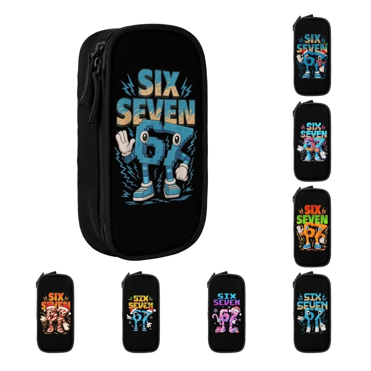 Meme 67 Six Seven 6 7 Pencil Cases Cute Pen Holder Bags for Student School Supplies Gift Pencilcases