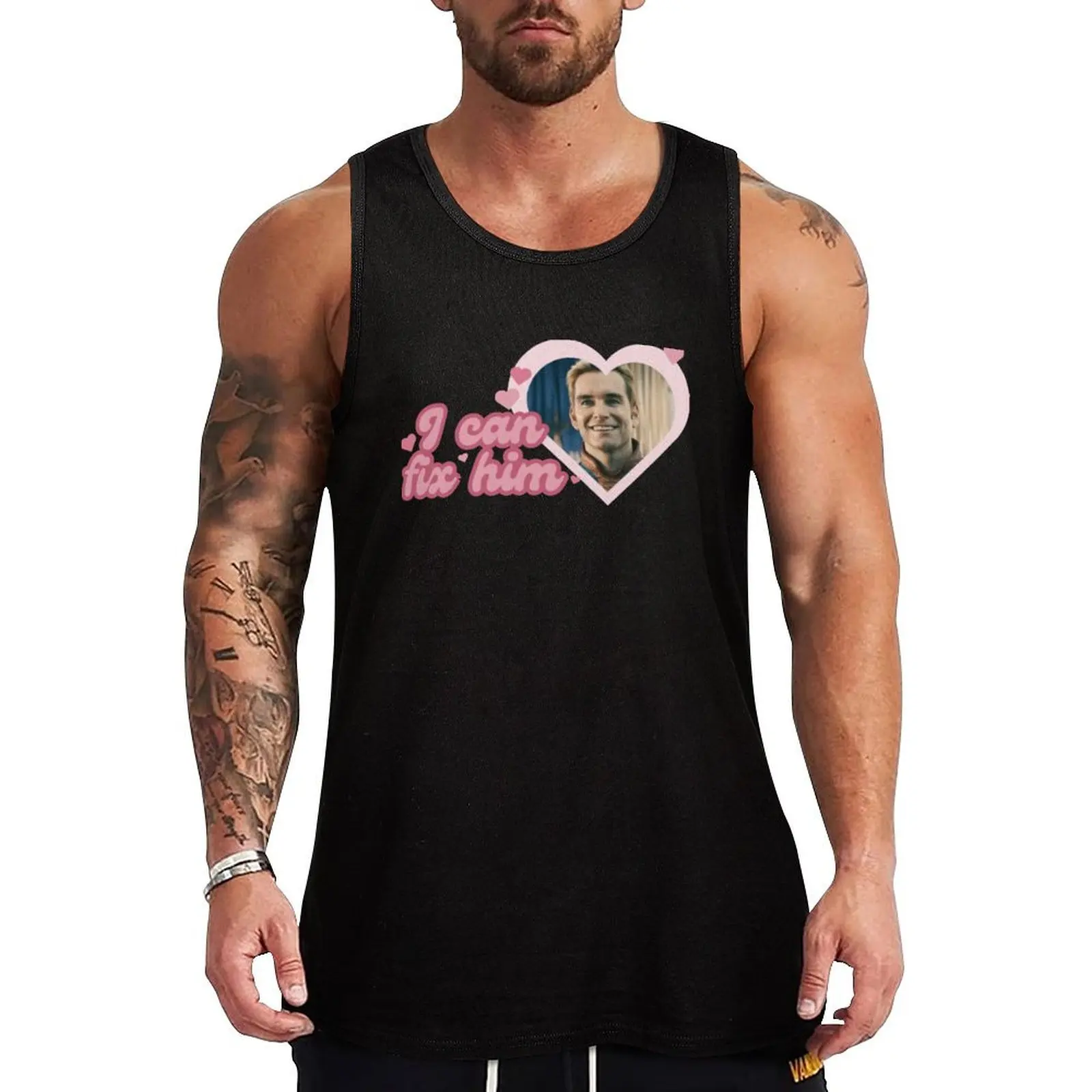 I can fix him, homelander, the boys Tank Top Simple Graphic Tank Top Minimal Print Sleeveless