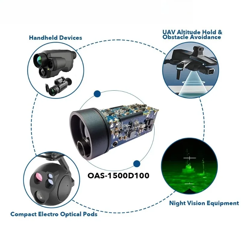 1500M Accuracy 1m Laser Ranging Sensor Module 905nm Wavelength Laser Ranging Unit for Outdoor Sports