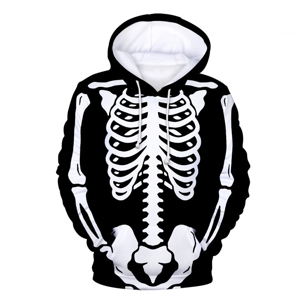 

Funny Hoodies Horror Skeleton 3D Print Streetwear Men Women Casual Fashion Sweatshirts Oversized Hoodie Kids Pullovers Tracksuit