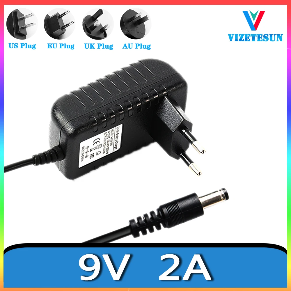 9V 2A British Power Adapter 9V 2000MA Inner Negative And Outer Positive Power Supply British Three-legged